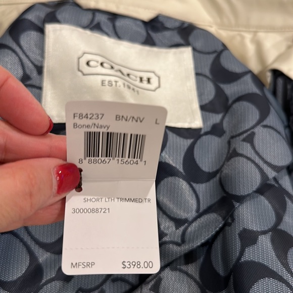 Coach trend coat mid length size large - Picture 10 of 13
